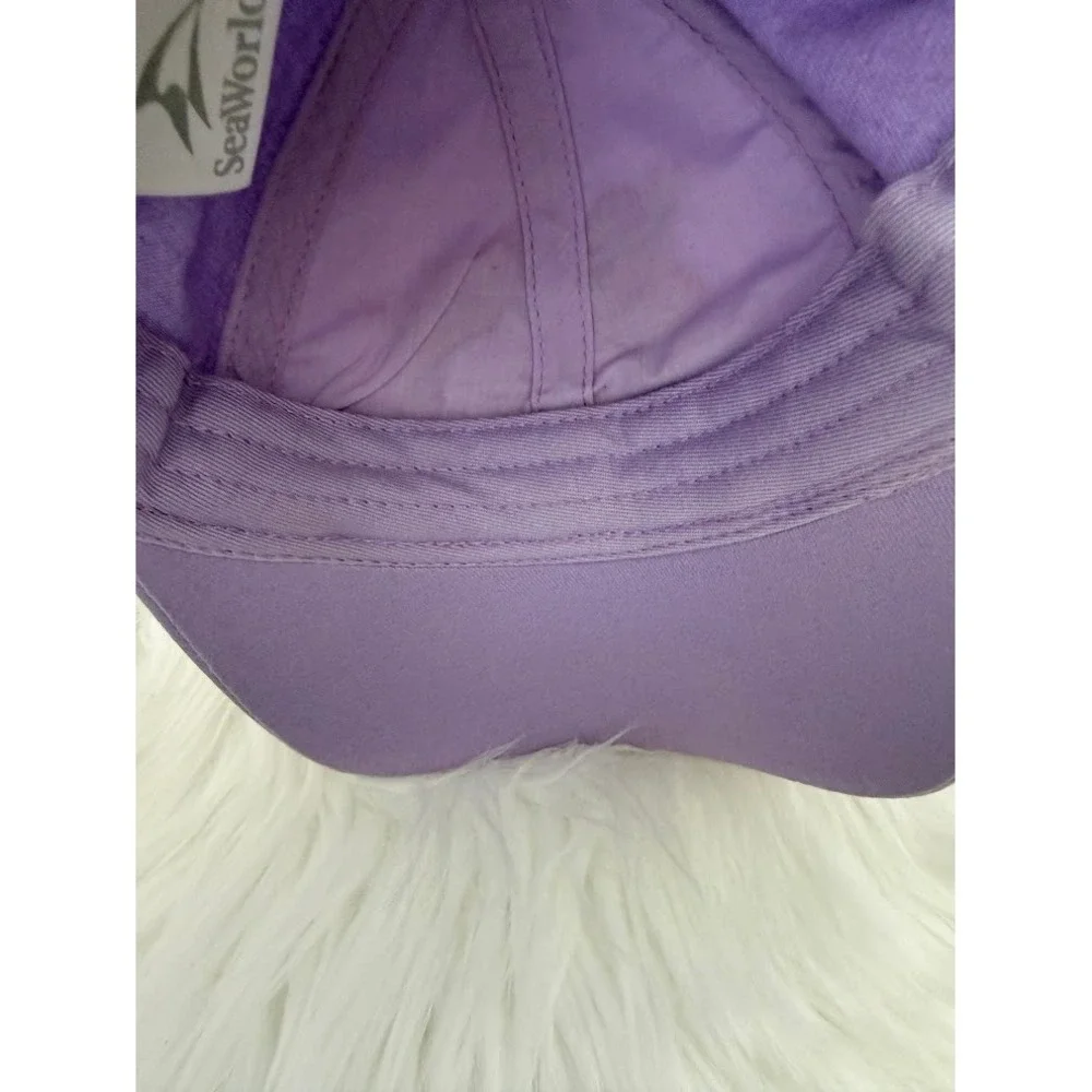 SeaWorld Purple Dolphin Hat Im Fin-tastic Adjustable Souvenir Baseball Cap
